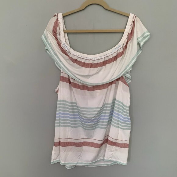 NEW Maurices striped fall lightweight jersey stretch boho shirt‎ top blouse - Picture 6 of 9